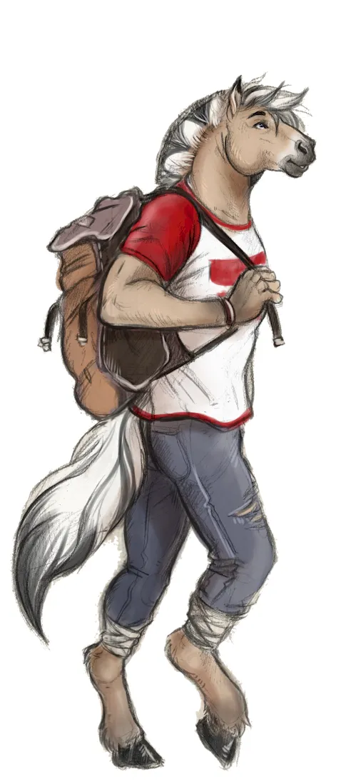 Stylized concept art for the visual novel